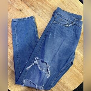 H&M Men's Slim Distressed Jeans - Blue